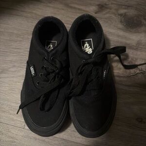 Vans All-Black Lace-Up Sneakers